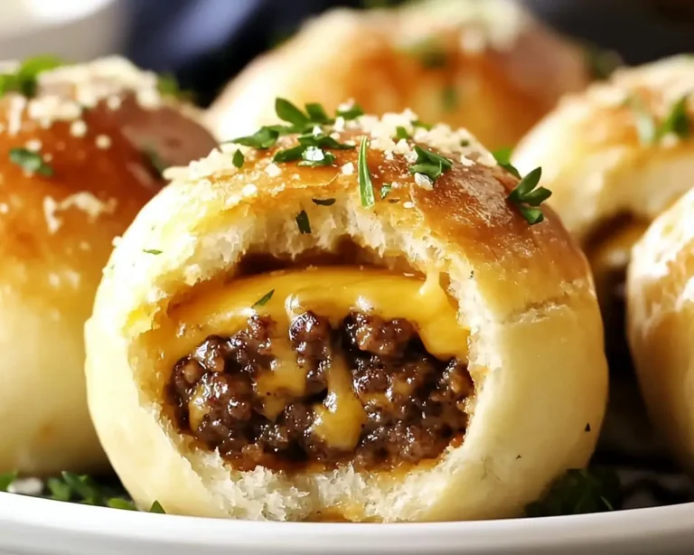 Garlic Parmesan Cheeseburger Bombs