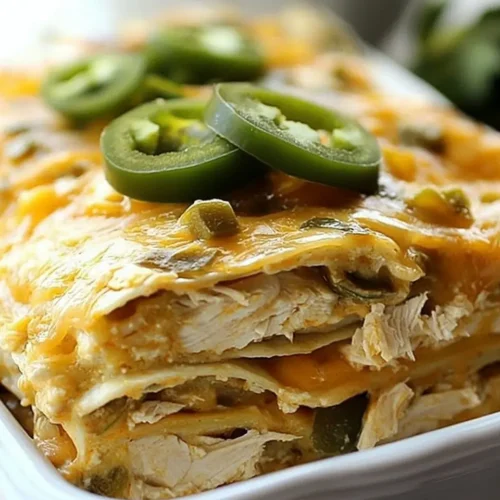 Green Chile Chicken Enchilada Casserole
