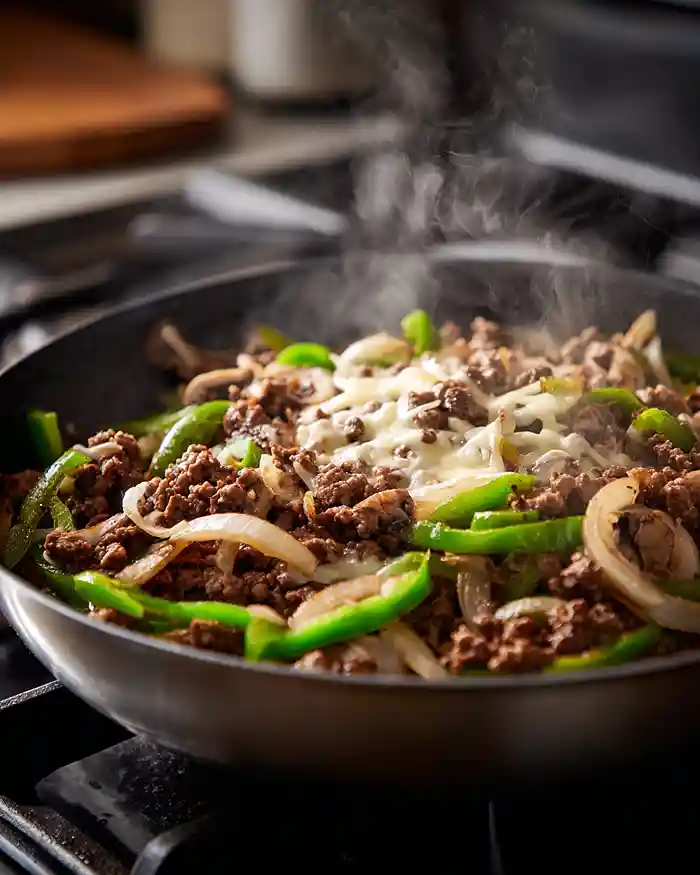 Ground Beef Philly Cheesesteaks 3 Ground Beef Cheesesteak