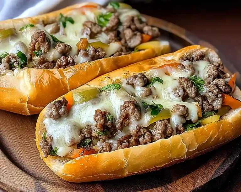 Ground Beef Philly Cheesesteaks