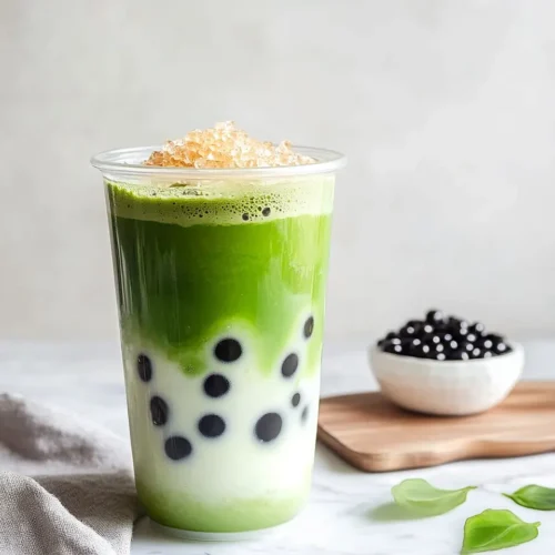 Matcha Bubble Tea with Brown Sugar 6 Matcha Bubble Tea with Brown Sugar