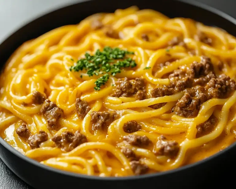 One-Pot Beef Pasta with Garlic Butter