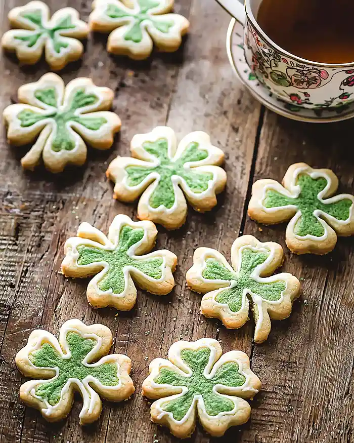 Vanilla Bean Shamrock Cookies 4 St Pat Day Desserts