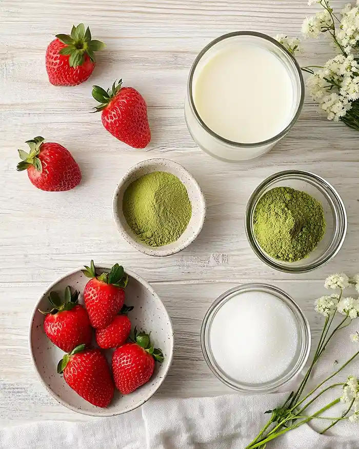 Strawberry Green Tea Drink