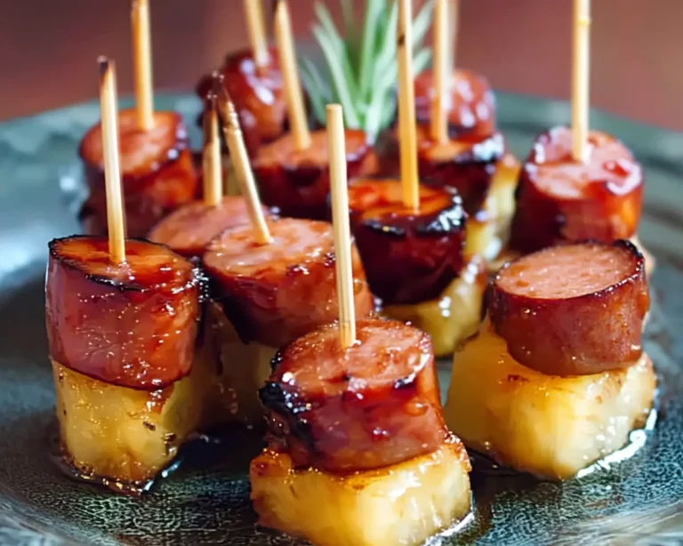 Sweet Savory Glazed Kielbasa Bites