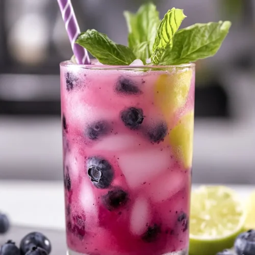Tropical Blueberry Smash (Mocktail) 5 Tropical Blueberry Smash