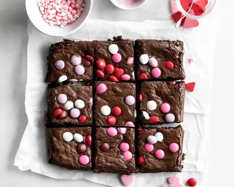 Valentine's M&M's Brownies