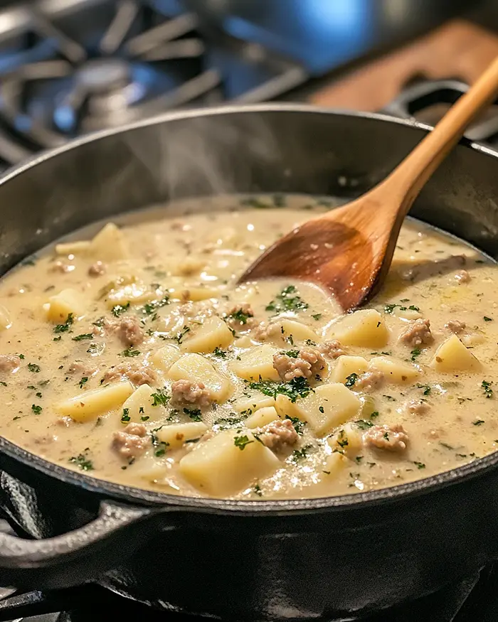 Creamy Sausage & Potato Chowder 3 creamy potato sausage soup