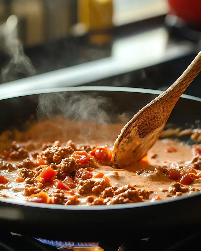 Creamy Taco Tortellini Skillet 3 creamy taco pasta skillet