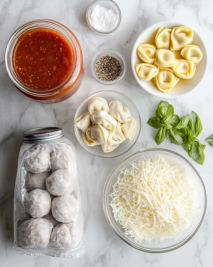 Crockpot Cheesy Tortellini & Meatball Soup 2 crockpot meatball tortellini soup