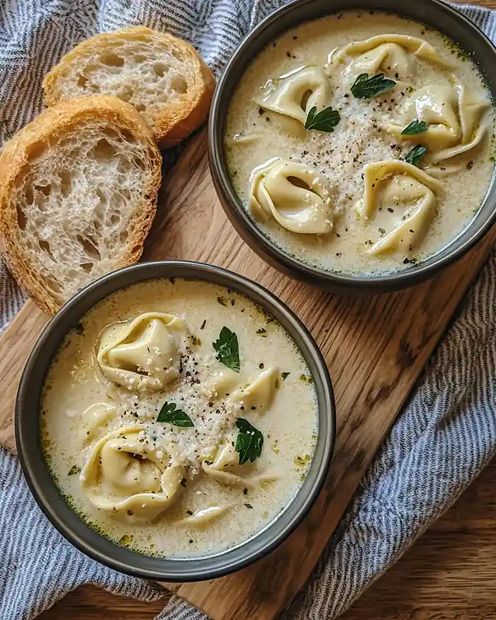 crockpot white chicken chili tortellini