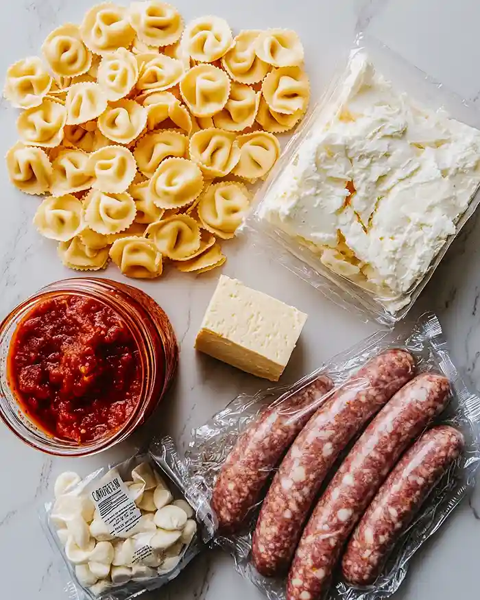 easy sausage tortellini bake