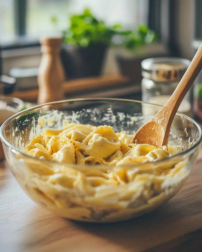 French Onion Tortellini Bake 3 french onion pasta bake