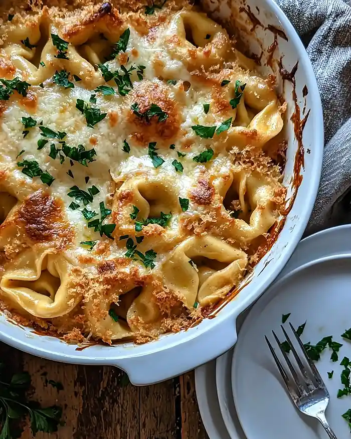 French Onion Tortellini Bake 4 french onion tortellini