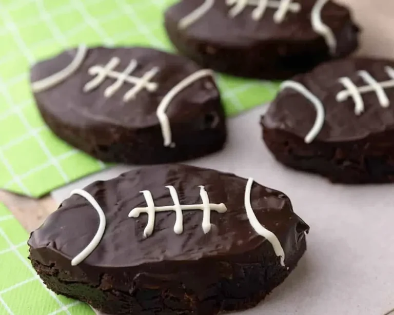 fudgy football brownies