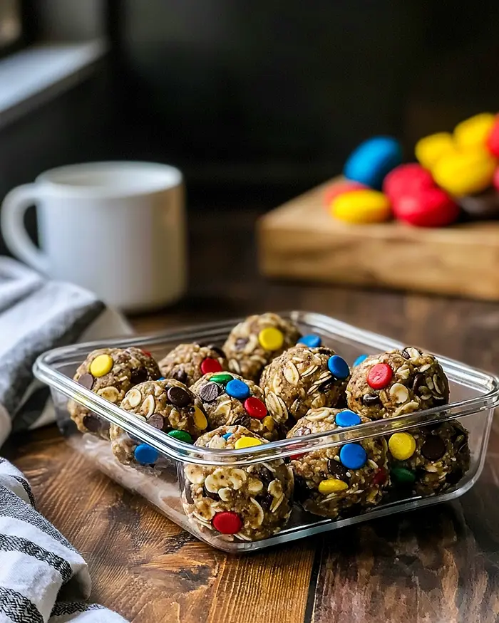 Monster Cookie Protein Balls 4 no bake monster cookie protein balls