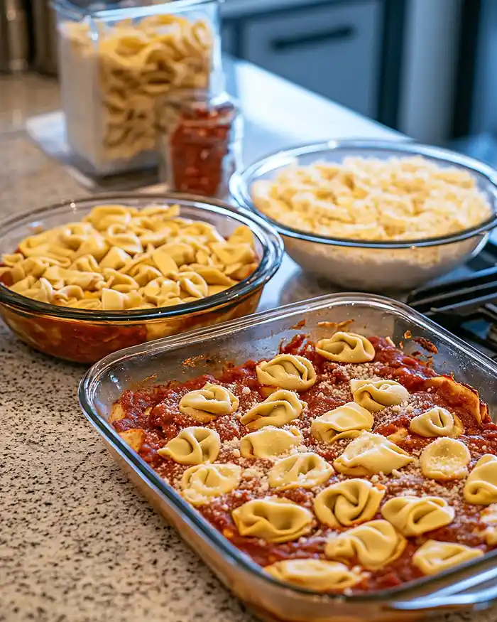 tortellini pizza bake