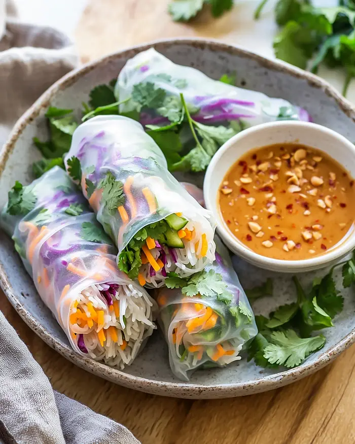Fresh Spring Rolls Recipe 4 vietnamese spring rolls