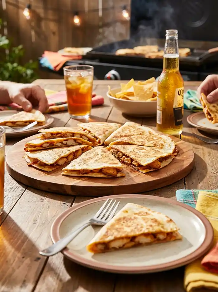 Blackstone Hot Honey BBQ Chicken Quesadillas 5 Bbq Chicken Griddle