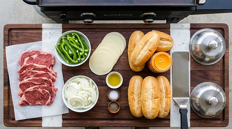 Blackstone Philly Cheesesteak Recipe Ingredients