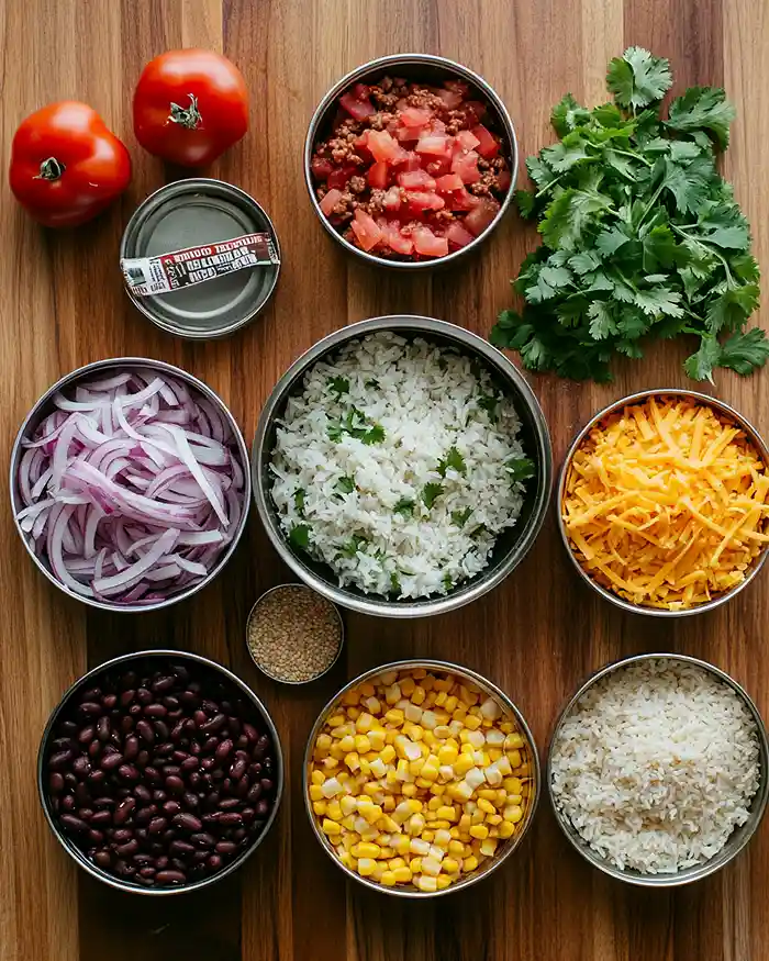 Cheesy Taco Rice Skillet 2 Cheesy Taco Rice Dinner