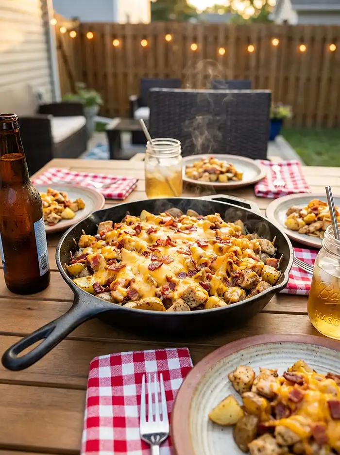 Chicken Bacon Ranch Skillet on the Blackstone 5 Chicken And Bacon Skillet Dish