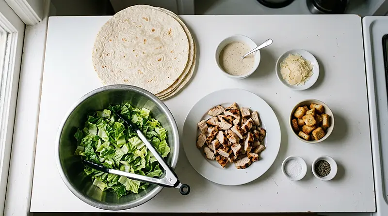Easy Chicken Caesar Wrap 2 Chicken Caesar Wrap Ingresients