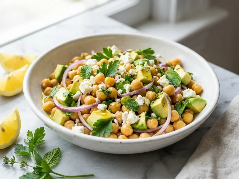 Chickpea Feta Avocado Salad recipe