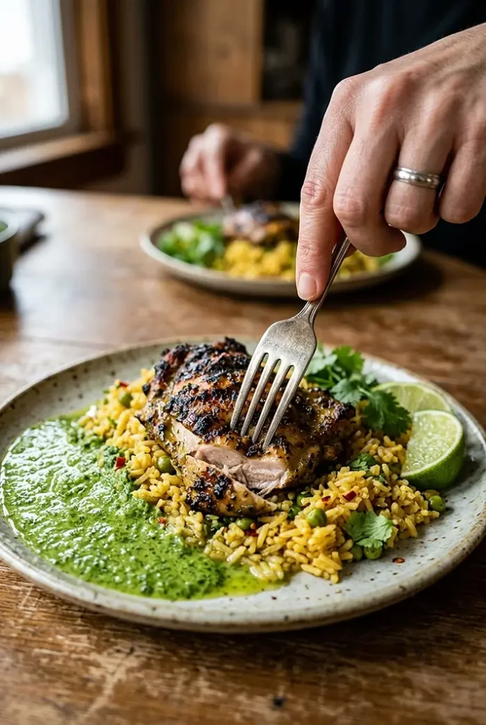Peruvian Chicken and Rice with Green Sauce 4 Clean Chicken Dinner