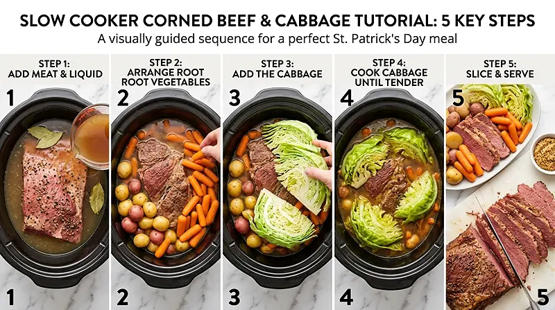 Slow Cooker Corned Beef and Cabbage 3 Cornbeef Cabbage Stove Top