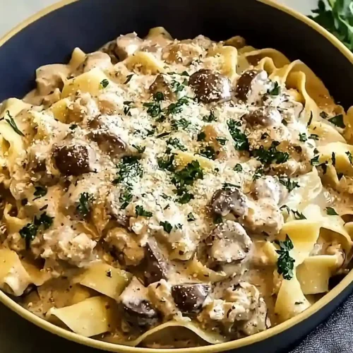 Creamy Turkey Stroganoff