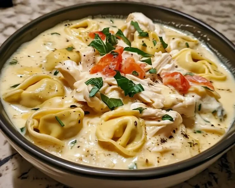 Creamy White Chicken Chili Tortellini