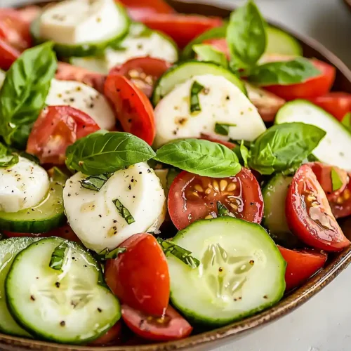 Cucumber Caprese Salad 5 Cucumber Caprese Salad