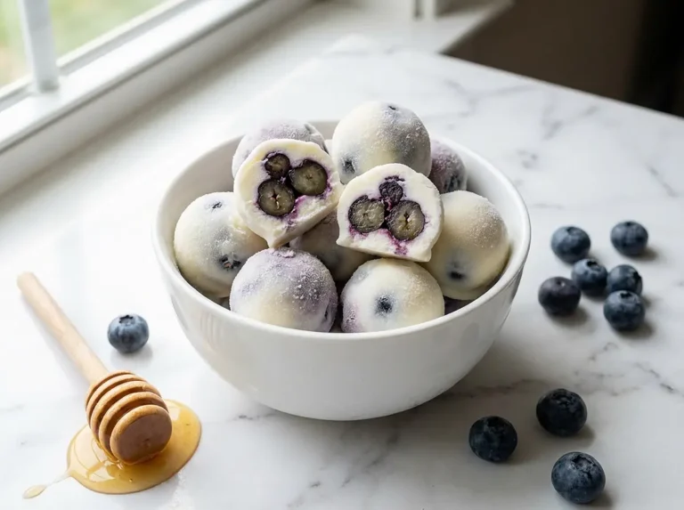 Frozen Greek Yogurt Blueberry Bites