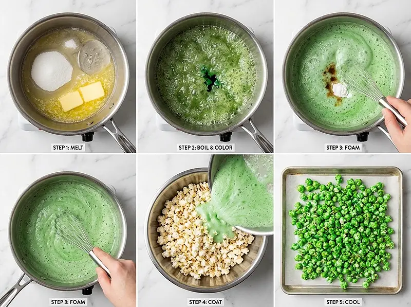 Green Colored Popcorn 3 Green Theme Snacks