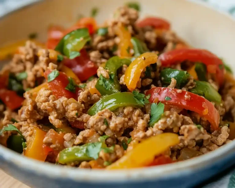 Ground Turkey and Peppers