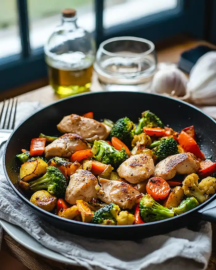 Healthy Chicken and Vegetables Skillet