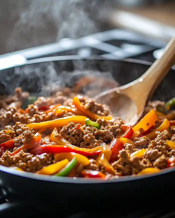 Ground Turkey and Peppers 3 Healthy Turkey Recipes