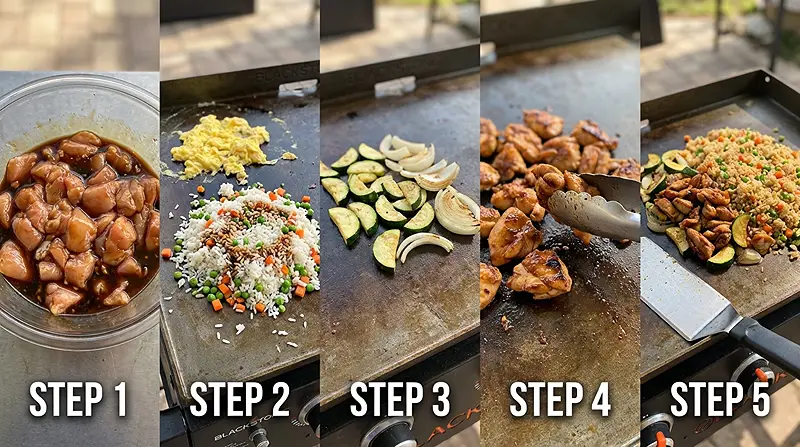 Blackstone Hibachi Chicken Dinner 3 Hibachi On Blackstone Griddle Recipe