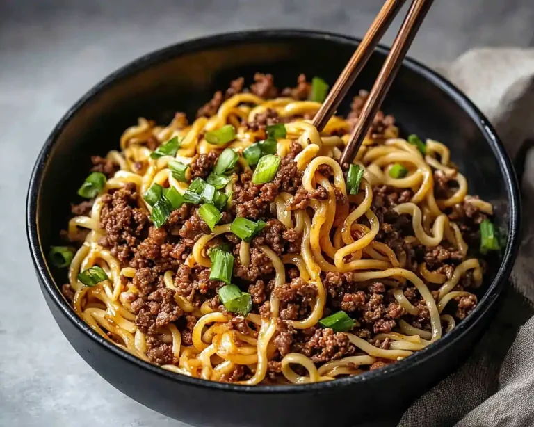 Mongolian Ground Beef Noodles