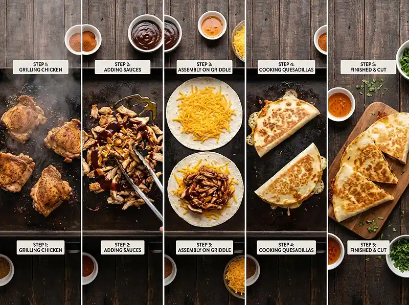 Blackstone Hot Honey BBQ Chicken Quesadillas 3 Recipe For Blackstone