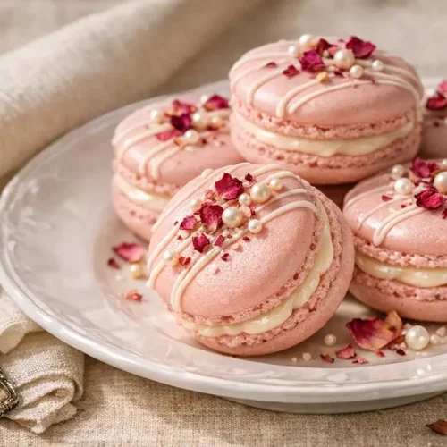 Rosewater Macarons 6 Rosewater Macarons
