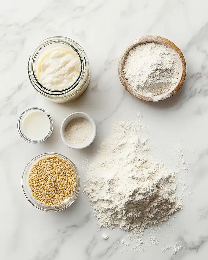 Sourdough Discard English Muffins Ingredients