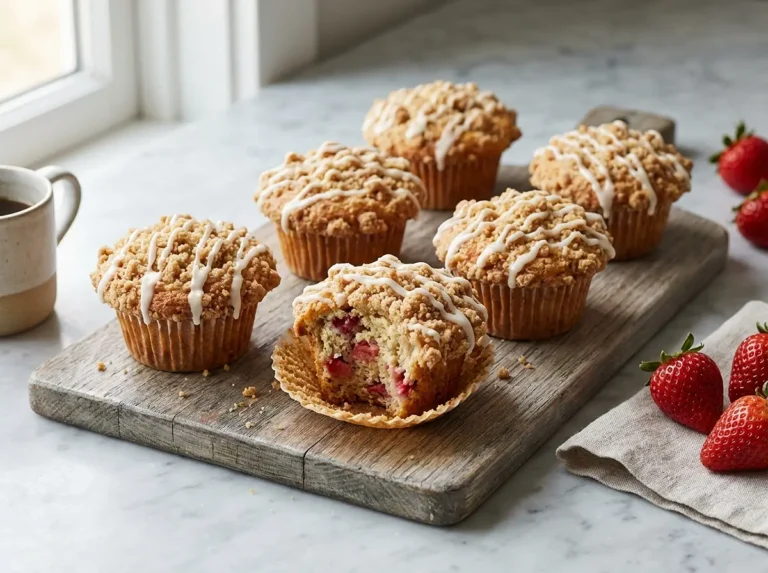 Strawberry Crumb Cake Muffins