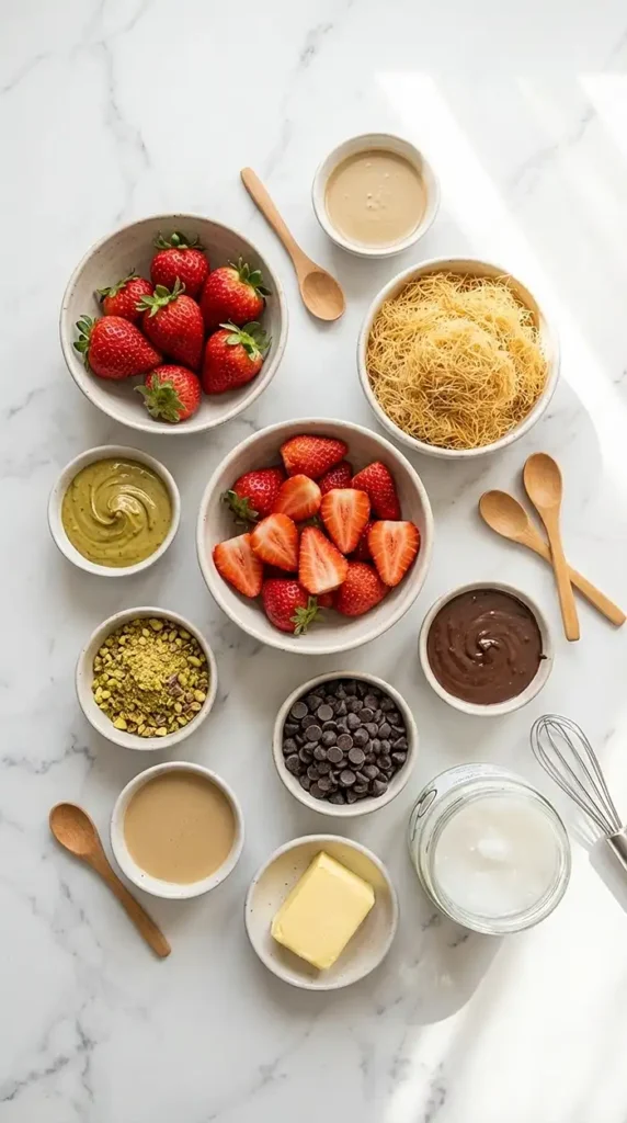 Viral Dubai Chocolate Strawberry Cup Ingredients