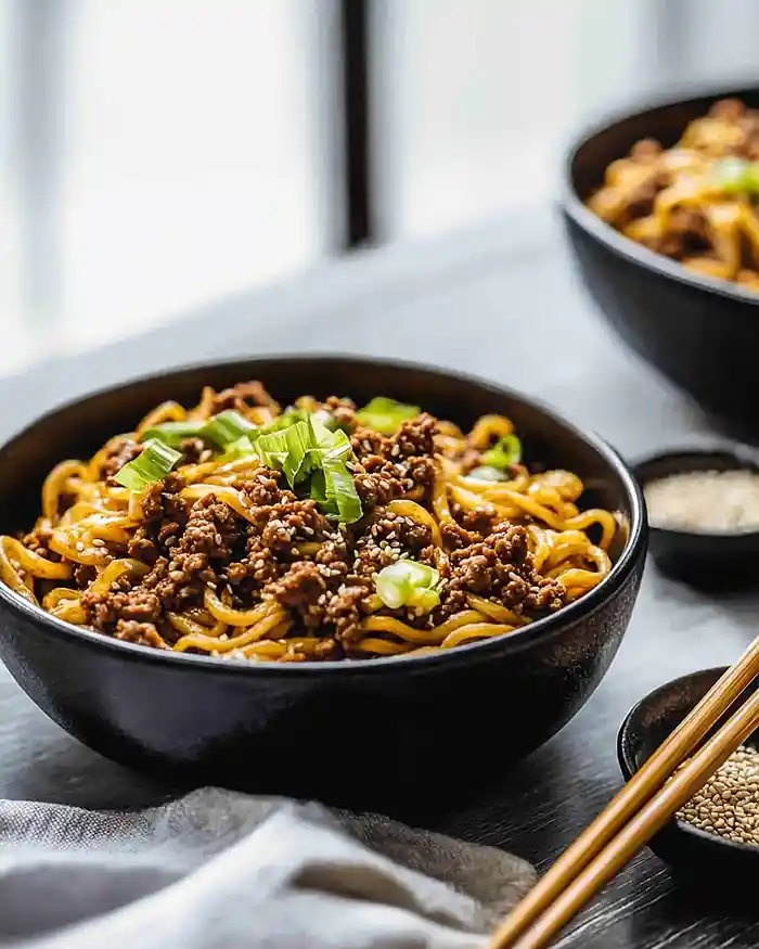 Mongolian Ground Beef Noodles 4 What To Eat For Supper