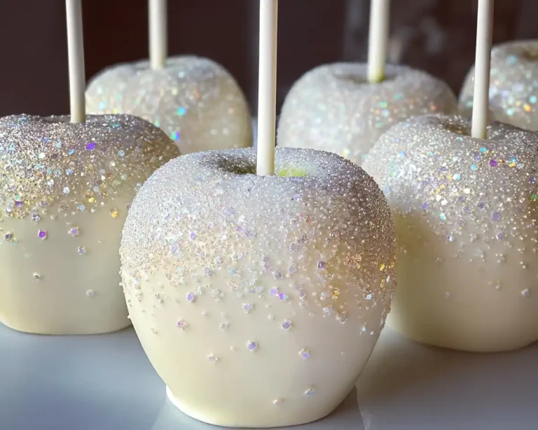 White Sparkle Candy Apples