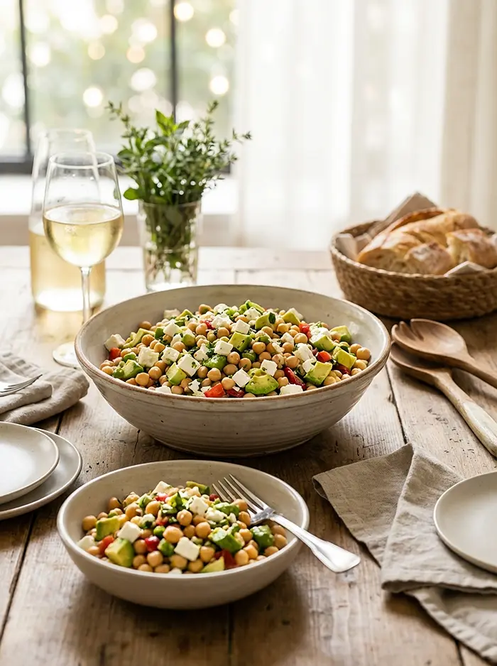 Chickpea Feta Avocado Salad Recipe 4 avocado chickpea salad with feta