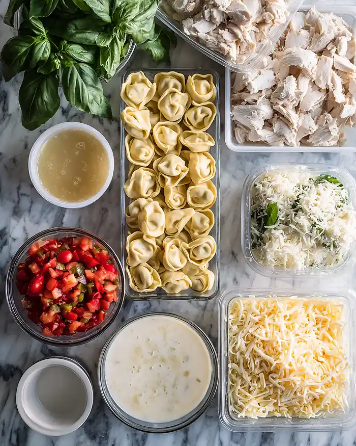 Creamy White Chicken Chili Tortellini 2 creamy chicken tortellini chili