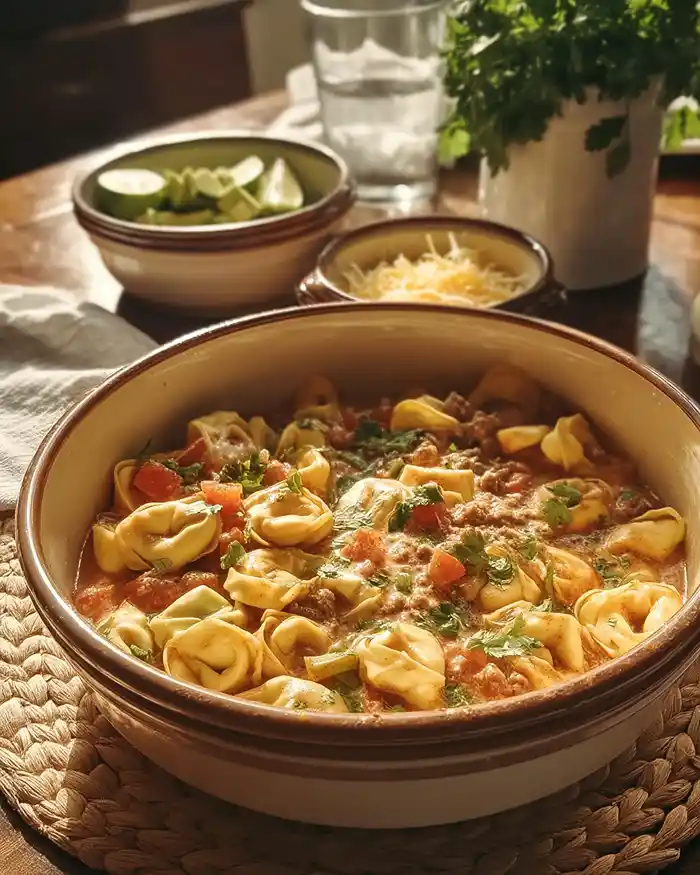 Crockpot Creamy Taco Tortellini 4 creamy taco tortellini crockpot